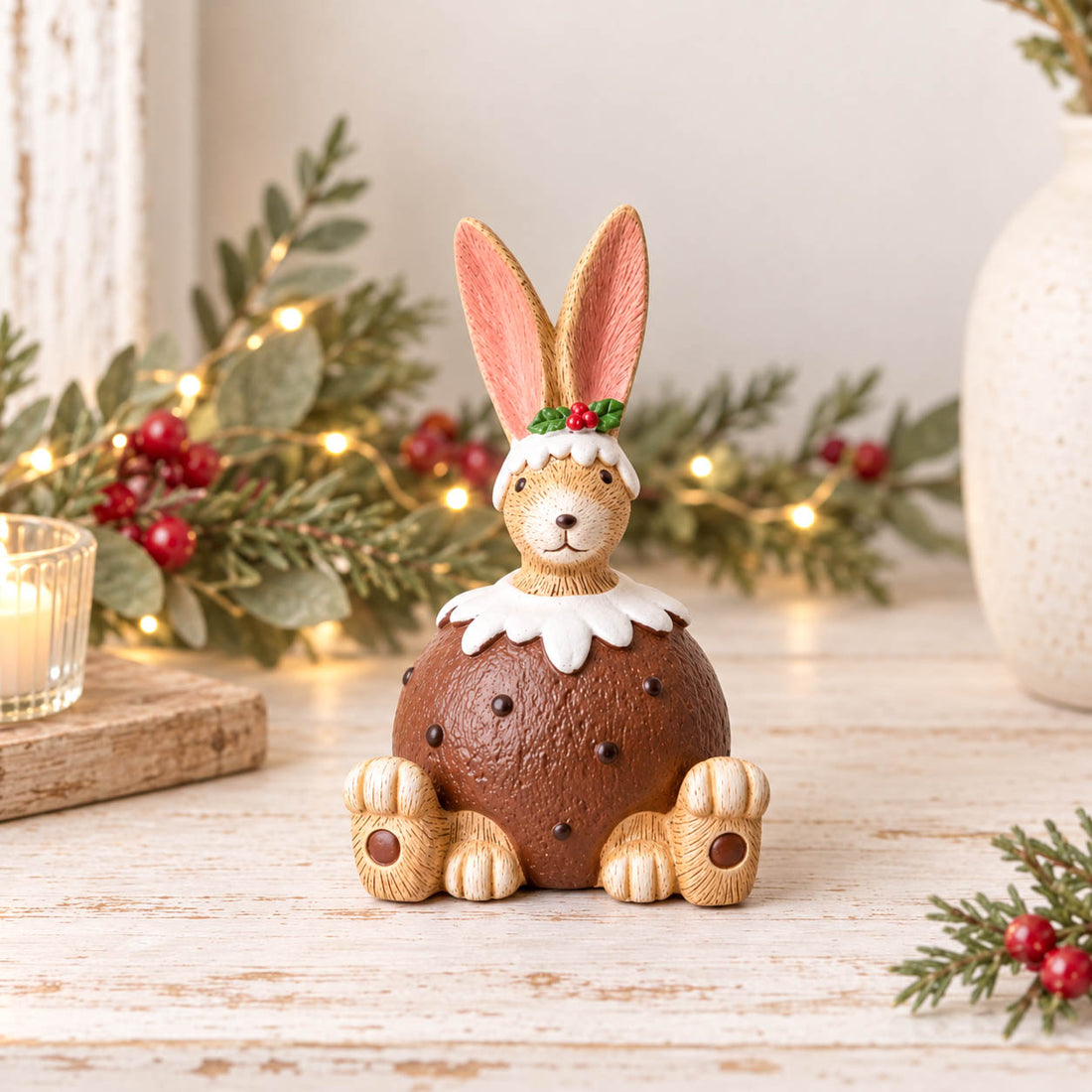Jasper Rabbit Christmas Pudding Ornament