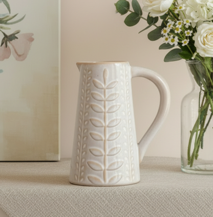 Small Leaf Embossed Jug
