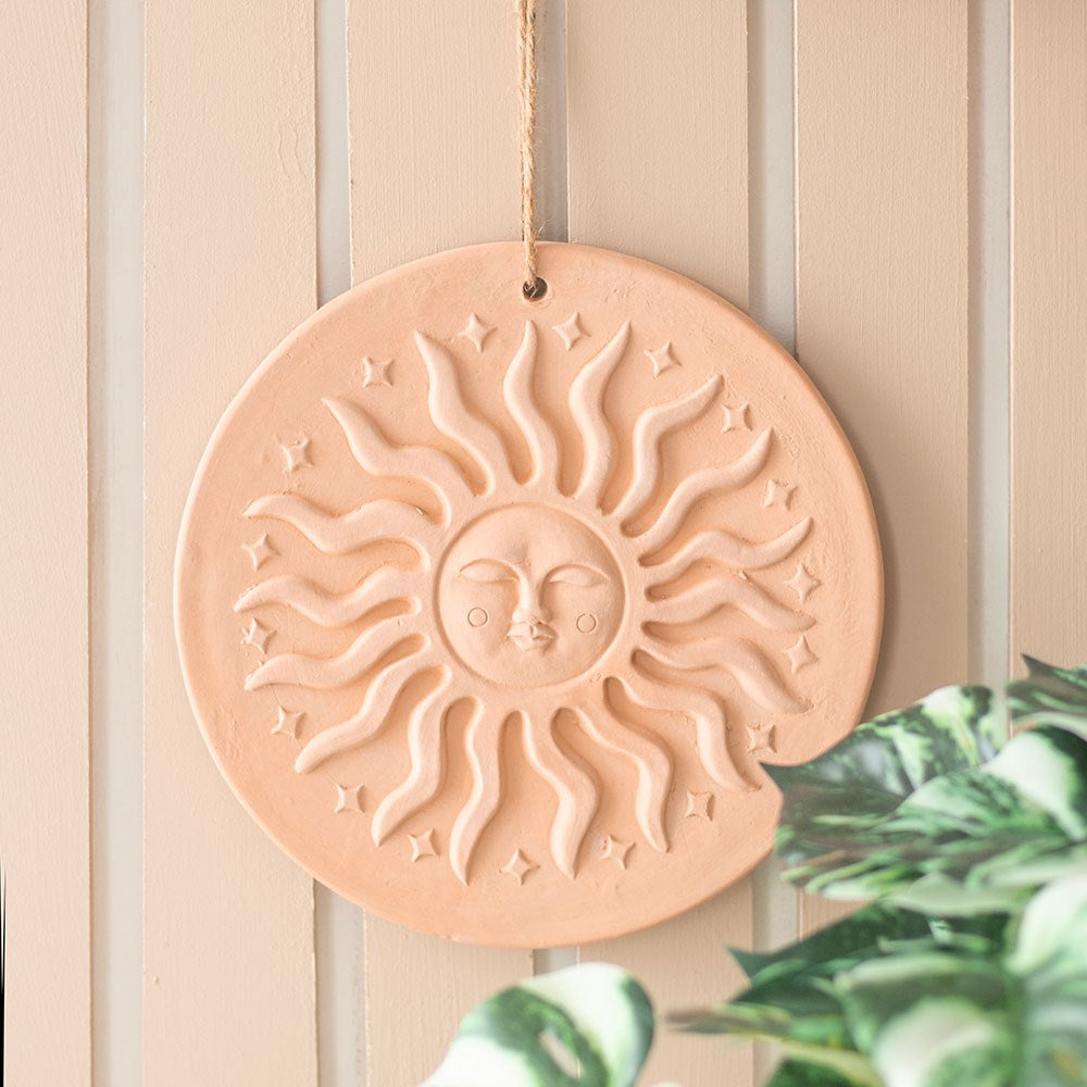 Small Terracotta Sun Plaque
