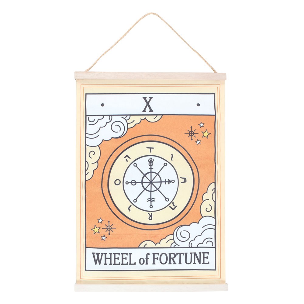 Wheel Of Fortune Vintage Tarot Wall Hanging